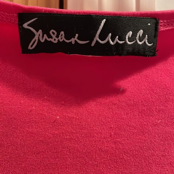 Womans SUSAN LUCCI SHORT SLEEVE SCOOP NECK TOP SILK SIZE 2X - Picture 2 of 4